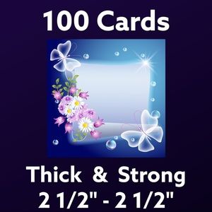 100 2 1/2" - 2 1/2"  Butterfly Scroll Cards. PRICE IS FIRM